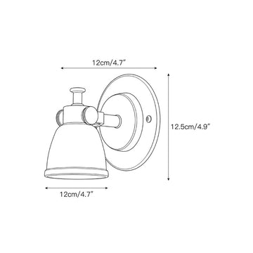 Waldo Wall Sconce – detail 3 — Dimension drawings 1