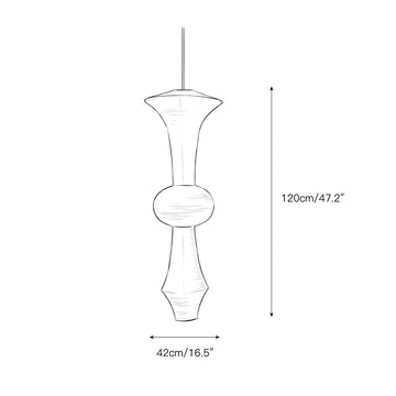Washi Paper E Pendant Lamp – detail 4 — Dimension drawings 2