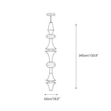 Washi Paper E Pendant Lamp – detail 8 — Dimension drawings 6