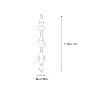 Washi Paper E Pendant Lamp – detail 9 — Dimension drawings 7