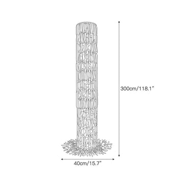 Waterfall Pillar Crystal Chandelier – detail 3 — Dimension drawings 1