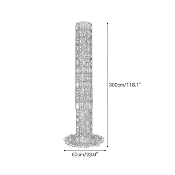 Waterfall Pillar Crystal Chandelier – detail 5 — Dimension drawings 3