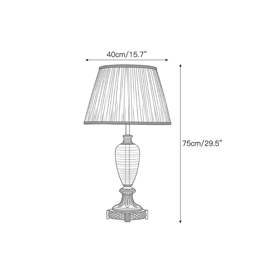 Waverly kristallen baluster tafellamp — Dimension drawings 1