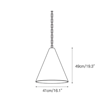White Plaster Pendant Lamp – detail 3 — Dimension drawings 1