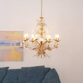 Load image into Gallery viewer, White Rose Crystal Chandelier