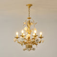 Load image into Gallery viewer, White Rose Crystal Chandelier