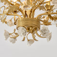Load image into Gallery viewer, White Rose Crystal Chandelier