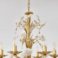Load image into Gallery viewer, White Rose Crystal Chandelier