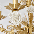 Load image into Gallery viewer, White Rose Crystal Chandelier