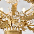 Load image into Gallery viewer, White Rose Crystal Chandelier