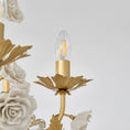 Load image into Gallery viewer, White Rose Crystal Chandelier