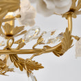Load image into Gallery viewer, White Rose Crystal Chandelier