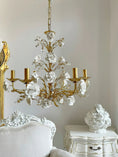 Load image into Gallery viewer, White Rose Crystal Chandelier