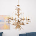 Load image into Gallery viewer, White Rose Crystal Chandelier