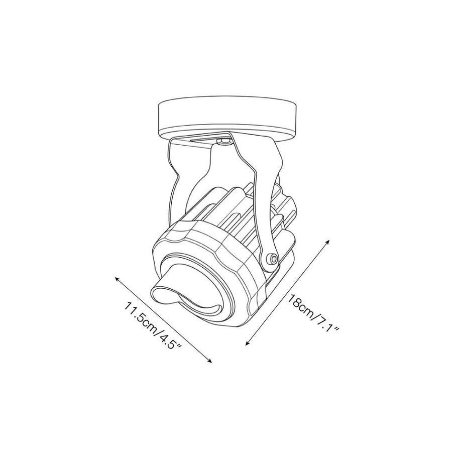 Whitmore Flush Mount Ceiling Light — Dimension drawings 1