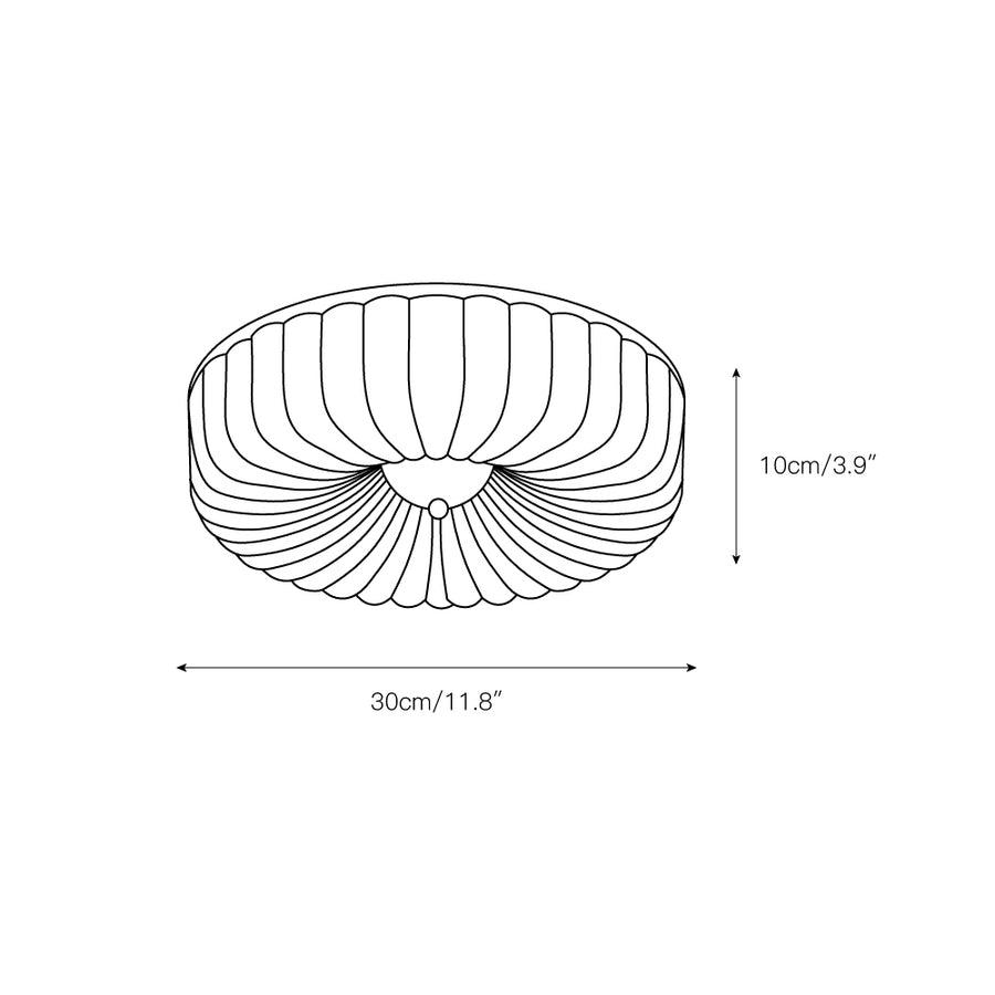Willa Glass Flush Mount Ceiling Light – detail 3 — Dimension drawings 1