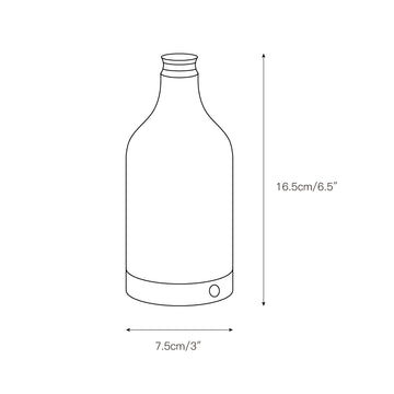 Wine Bottle Alabaster Table Lamp (Built-in Battery) – detail 3 — Dimension drawings 1