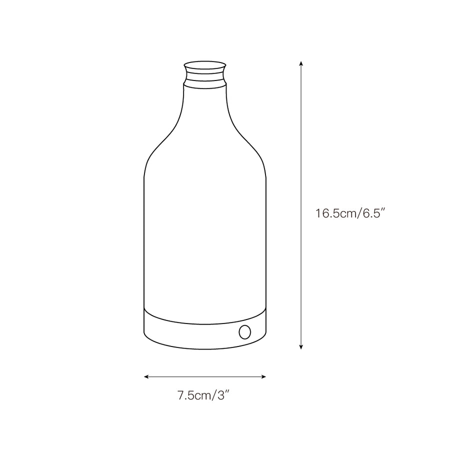 Wine Bottle Alabaster Table Lamp (Built-in Battery) – detail 3 — Dimension drawings 1
