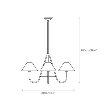 Wolcott Chandelier – detail 3 — Dimension drawings 1