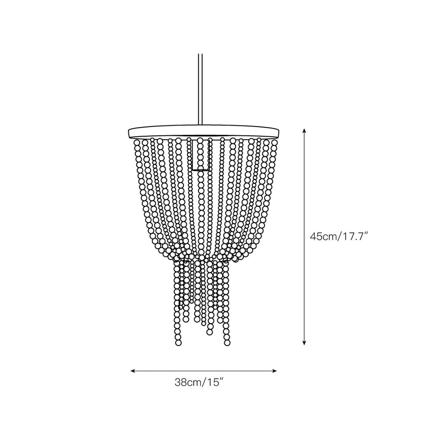 Angie Beaded Chandelier – detail 3 — Dimension drawings 1