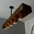 Load image into Gallery viewer, Wood-beam Island Chandelier