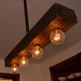 Load image into Gallery viewer, Wood-beam Island Chandelier