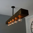 Load image into Gallery viewer, Wood-beam Island Chandelier