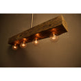 Load image into Gallery viewer, Wood-beam Island Chandelier
