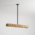 Load image into Gallery viewer, Wood-beam Island Chandelier
