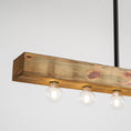 Load image into Gallery viewer, Wood-beam Island Chandelier