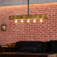 Load image into Gallery viewer, Wood-beam Island Chandelier