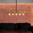 Load image into Gallery viewer, Wood-beam Island Chandelier