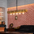 Load image into Gallery viewer, Wood-beam Island Chandelier