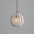 Load image into Gallery viewer, Wooden Globe Pendant Lamp