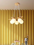Load image into Gallery viewer, Wooden Star With Glass Chandelier