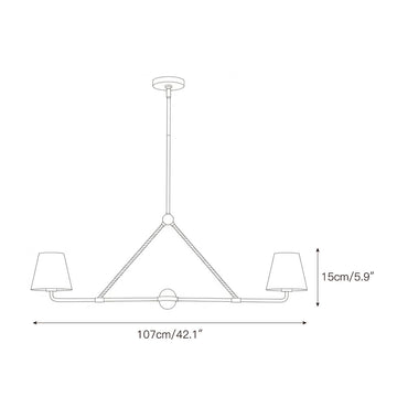 Xavier Linear Pendant Lamp – detail 3 — Dimension drawings 1