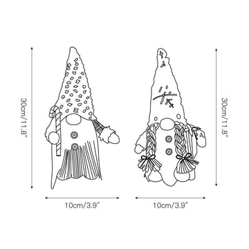 Xmas Plush Gift Light (built-in battery) – detail 3 — Dimension drawings 1