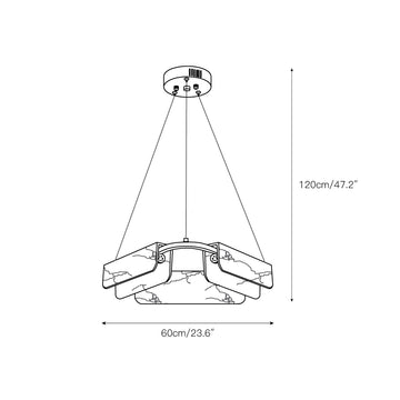 Years Alabaster Chandelier – detail 5 — Dimension drawings 1