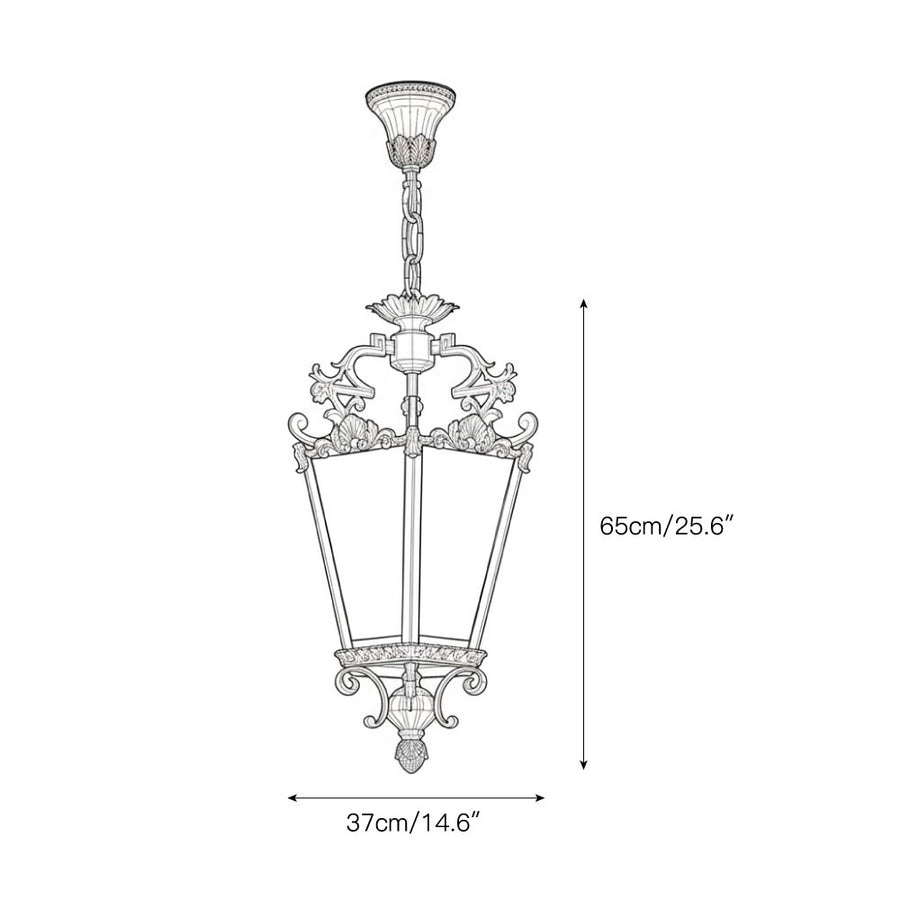 Zaragoza Lantern Pendant Lamp – detail 3 — Dimension drawings 1