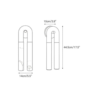 Zeme Alabaster Wall Sconce – detail 3 — Dimension drawings 1