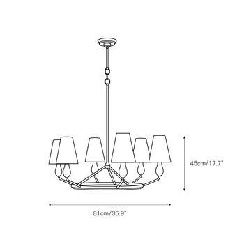 Ziba Chandelier – detail 3 — Dimension drawings 1
