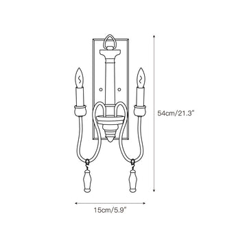 Zoe Wall Lamp – detail 3 — Dimension drawings 1
