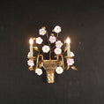 Load image into Gallery viewer, Tole Ceramic Flower Wall Lamp