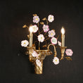 Load image into Gallery viewer, Tole Ceramic Flower Wall Lamp