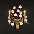 Load image into Gallery viewer, Tole Ceramic Flower Wall Lamp