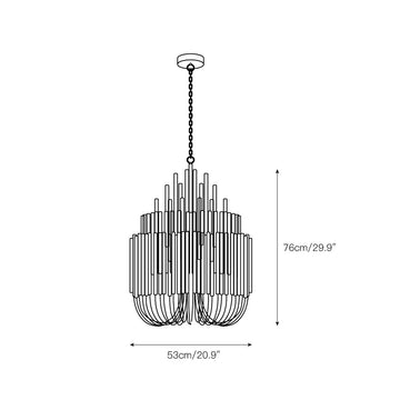 Multi-Stick Chandelier – detail 3 — Dimension drawings 1