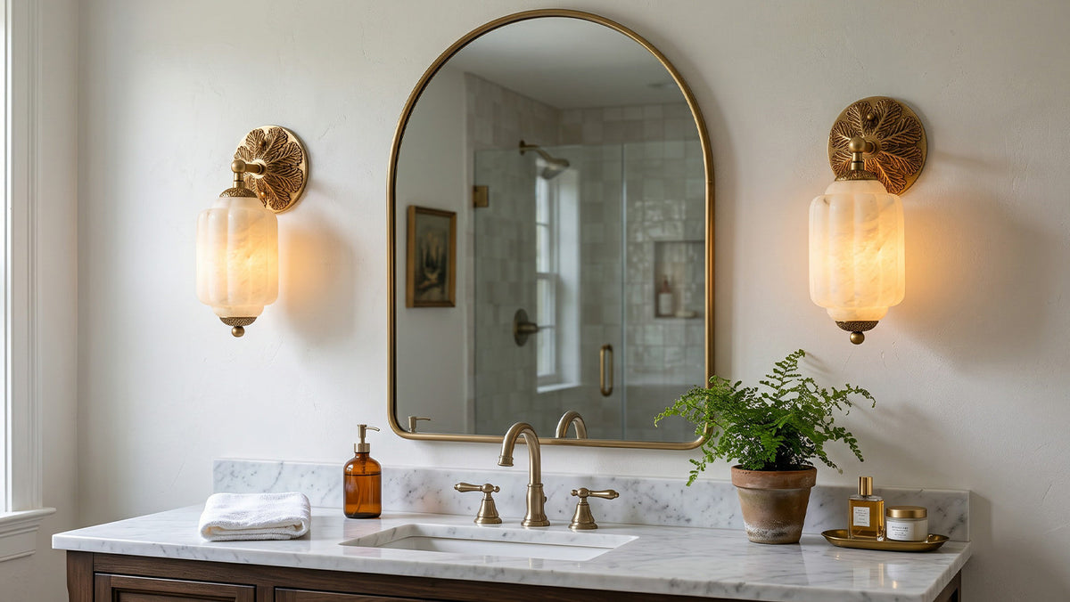 Bathroom Vanity Sconce Height & Spacing: Above Mirror vs Side Mount
