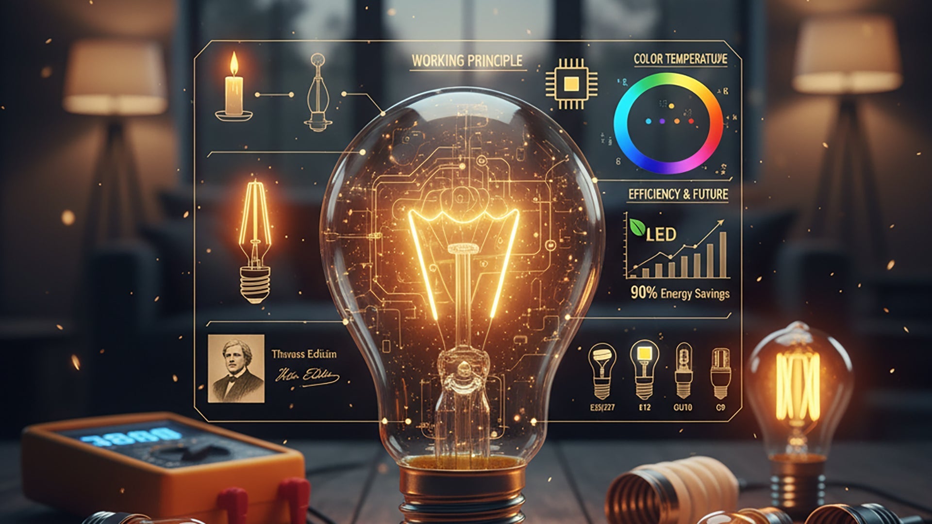 From Firelight to Photovoltaics: A Scientific Journey Through Your Home's Light Bulb