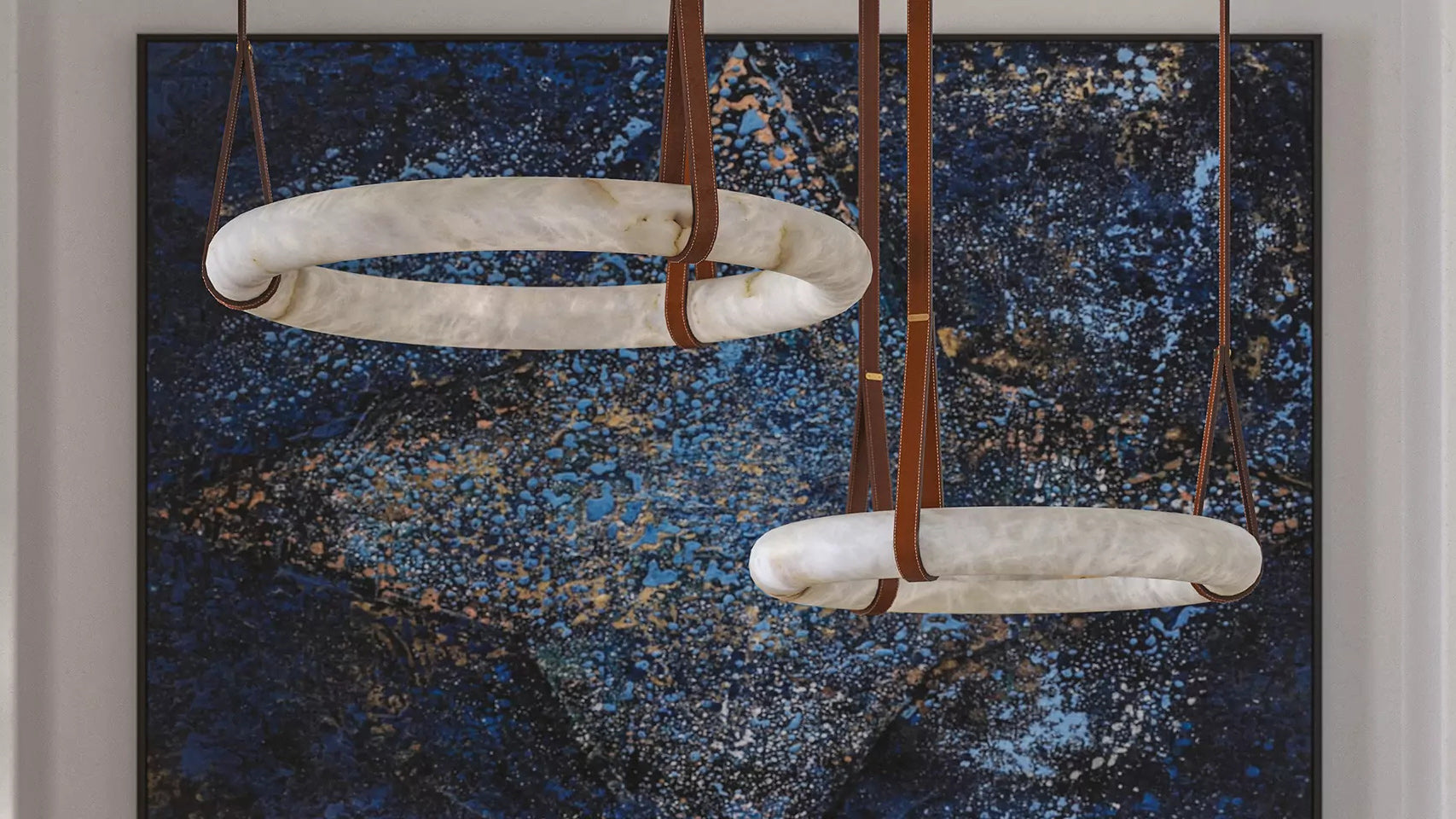 Discover the Allure of Leather Alabaster Chandelier