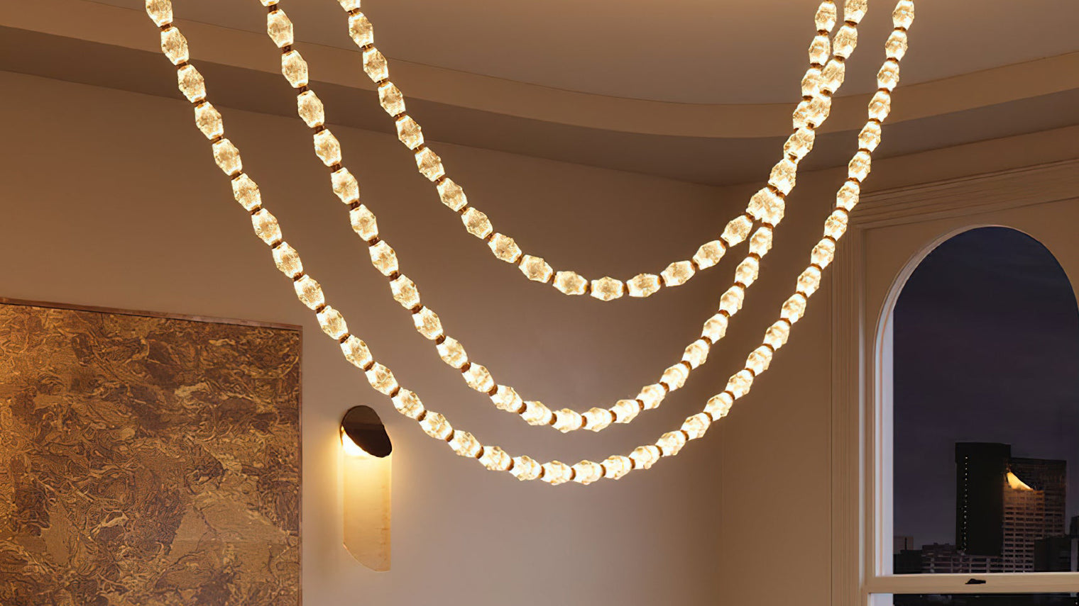 Illuminate Your Space with Customizable Necklace Chandeliers